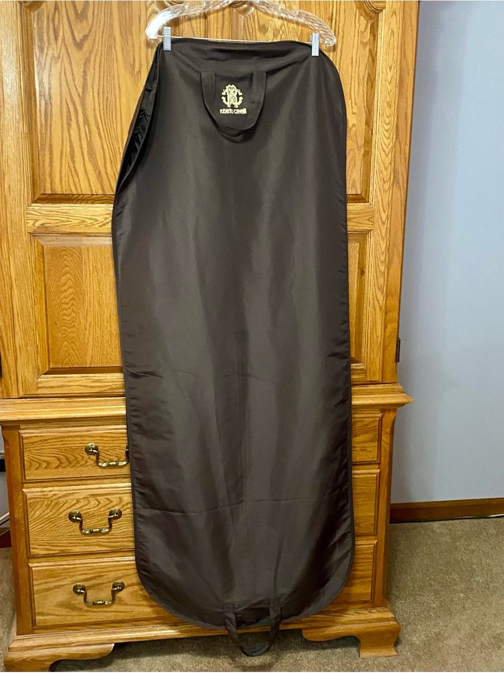 Roberto Cavalli VTG Designer Garment Dust Bag 58 x 23 Travel Dress Cover Brown